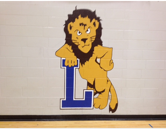 Landis Elementary lion illustration