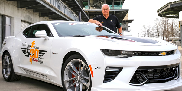 Thumbnail for the post titled: Roger Penske to drive 50th Anniversary Camaro SS Pace Car at 100th Indianapolis 500