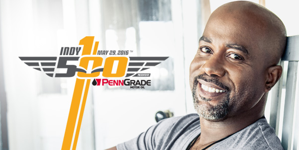 Thumbnail for the post titled: Multi-platinum recording star Darius Rucker to perform national anthem at 100th Indianapolis 500