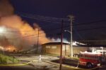 Thumbnail for the post titled: Crews on scene of massive fire at Closson Lumber