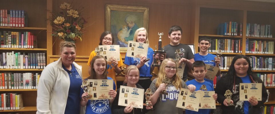 Columbia Middle School Battle of the Books team