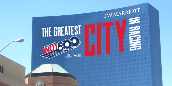 Thumbnail for the post titled: JW Marriott To Celebrate ‘Greatest CITY in Racing’ with Huge Indy 500 Message