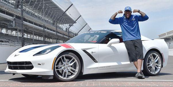 Thumbnail for the post titled: Colts’ Legend Mathis To Drive Corvette Stingray Pace Car at INDYCAR Grand Prix
