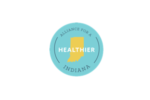 Alliance for Healthier Indiana Logo - Blue Circle with Indiana