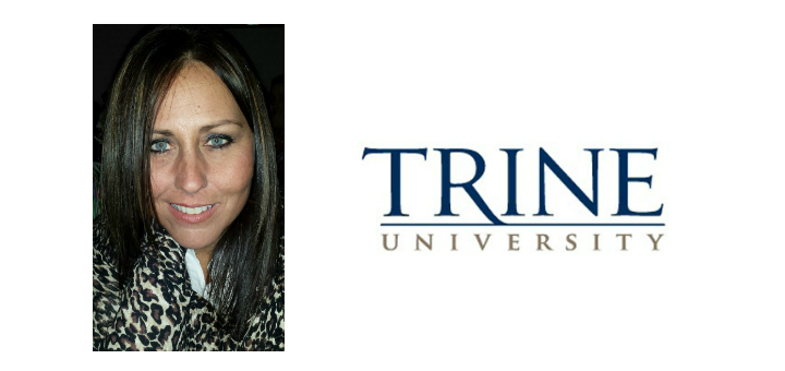 Trine University Logo with Angie Mucker