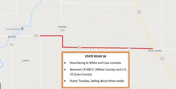 SR 16 Resurfacing Map