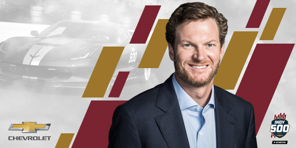 Thumbnail for the post titled: Dale Earnhardt Jr. To Drive 2019 Corvette Grand Sport Pace Car, Lead Field to Green Flag of 103rd Indianapolis 500 presented by Gainbridge