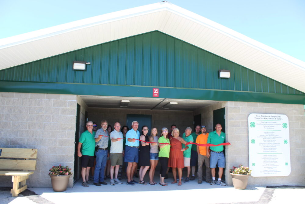 Ribbon cutting for new restrooms at the Cass County 4-H Fairgrounds