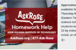 Thumbnail for the post titled: ‘AskRose’ math & science tutoring program ready to help local students