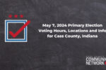 Thumbnail for the post titled: Voting hours, locations and info for May 7, 2024 Primary Election in Cass County, Indiana