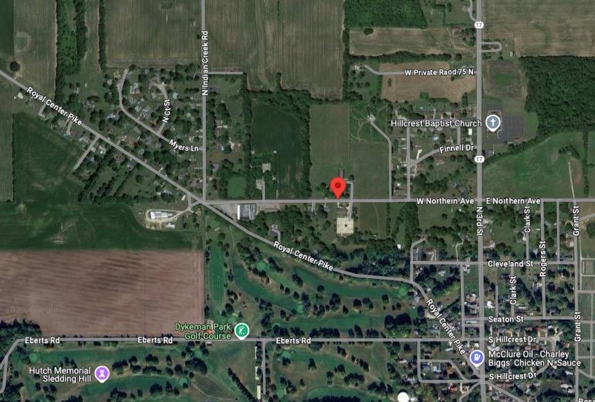 Map showing Northern Avenue in Logansport, Indiana